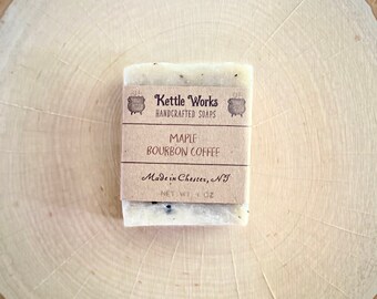 Maple Bourbon Coffee Soap | Handmade Exfoliating Soap, 4 oz