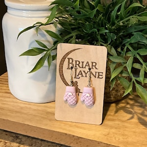 Purple Baker Earrings | Cooking Earrings | Oven Mitt Earrings | Kitchen Earrings | Gifts For Bakers | Baked Goods Earrings | Food Earrings