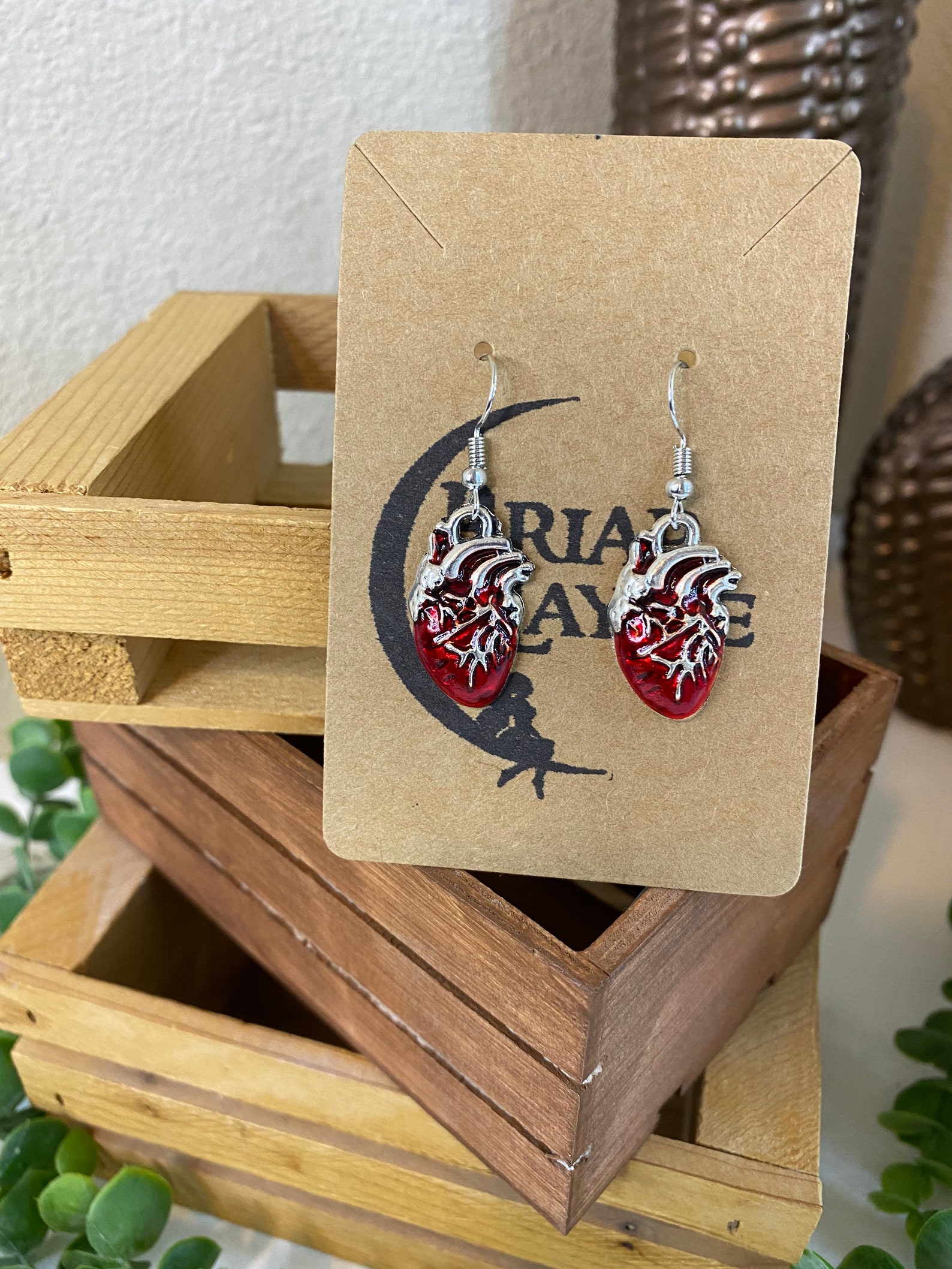 Heart Earrings Organ Earrings Anatomy Earrings Human Etsy