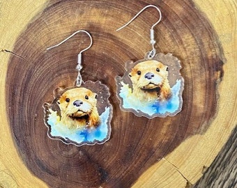 Otter Earrings | River Otter Earrings | Otter Lover Gifts | Sea Otter Earrings | Animal Earrings | Otter Jewlery