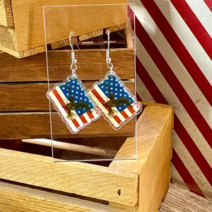 4Th Of July Earrings | Patriotic Earrings | Americana Earrings | America Earrings | 4Th Of July Accessories | 4th Of July Jewelry