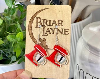Mixer Earrings | Cooking Earrings |Stand Mixer Earrings | Kitchen Earrings | Gifts For Bakers | Baked Goods Earrings | Baker Earrings