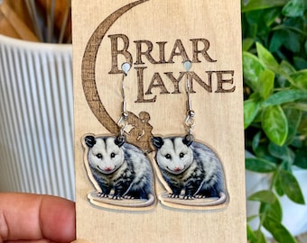 Opossum Earrings | Possom Gifts | Trash Panda Earrings | Possum | Possum Earrings| Possom Jewelry | Opossum Earrings | Trash Bandit Earrings