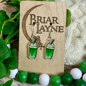 St Patrick’s Day Coffee Earrings | St Pattie’s day earrings | Lucky Earrings | St Patrick&#39;s Day Earrings | Clover Earrings | Irish Earrings