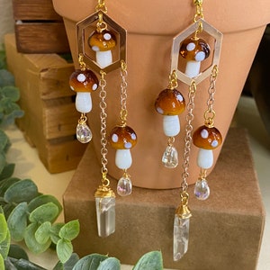 Woodland Earrings | Mushroom Earrings | Nature Earrings | Forest Earrings | Woodland Earrings | Fairy Earrings | Cottage Earrings