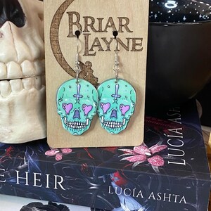 Skull Earrings | Skeleton Earrings| Goth Earrings | Grunge Earrings | Punk Earrings | Gothic Earrings | Heart Earrings