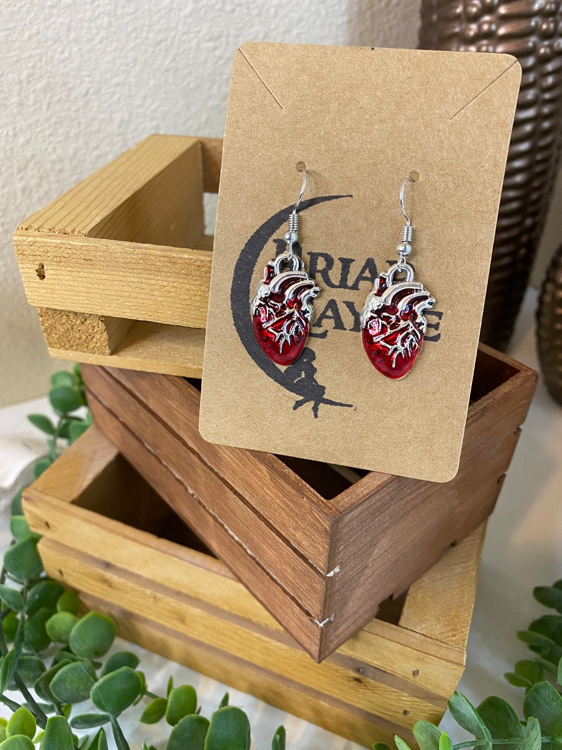 Heart Earrings Organ Earrings Anatomy Earrings Human Etsy