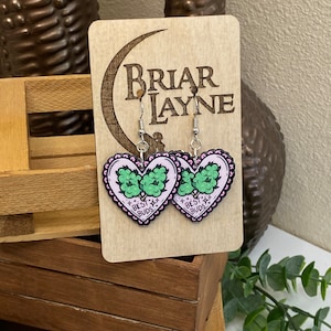 Pot Heart Earrings | Marijuana Earrings | Pop Art Pot Earrings | Marijuana Gifts | Mary Jane Earrings | Best Buds Earrings