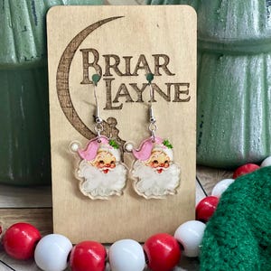 Santa Earrings | Christmas Santa Earrings | Hokiday Earrings | Vintage Santa Earrings | Santa Clause Earrings | Santa Head Earrings