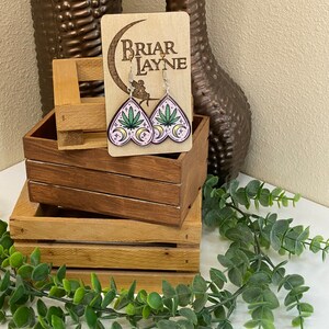 Pot Heart Earrings | Marijuana Earrings | Pop Art Pot Earrings | Marijuana Gifts | Mary Jane Earrings