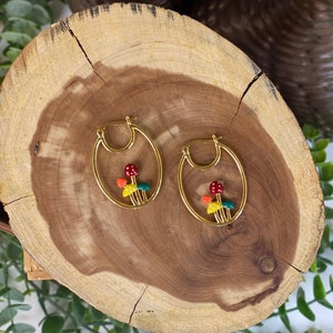 Woodland Earrings | Mushroom Stud Earrings | Nature Earrings | Forest Earrings | Woodland Earrings | Fairy Earrings | Cottage Earrings |