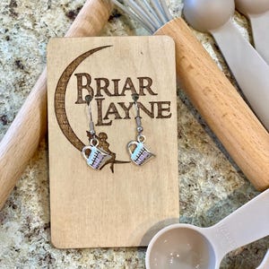 Mixing Cup Baker Earrings | Chef Earrings | Kitchen Earrings | Gifts For Bakers | Baked Goods Earrings | Food Earrings | Artisan Earrings