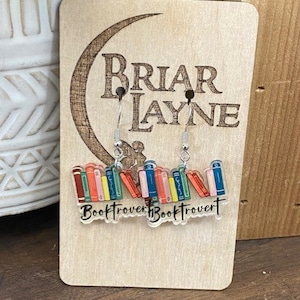 Book Earrings | Reading Earrings | Reader Earrings | Book Earrings | Library Earrings | Book Snob Earrings | Love To Read Gifts |Book Gifts