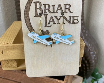 Cute Travel Themed Airplane Earrings | Travel Earrings | Travel Gifts | Airplane Earrings | Airplane Jewlery