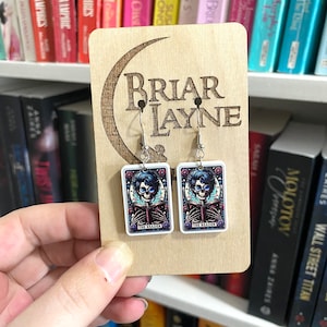 Tarot Card Earrings | Book Lovers Earrings | Reader Earrings | Book Earrings | Library Earrings | Book Earrings
