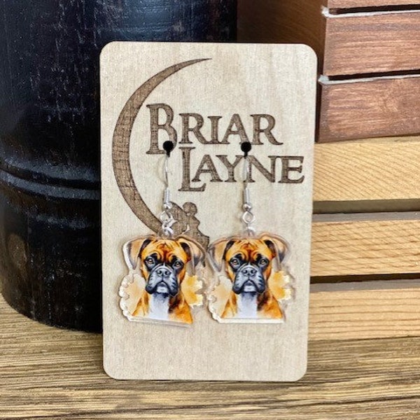 Boxer Earrings | Boxer Lover Gifts | Boxer Mom Earrings | Dog Earrings | Boxer Jewlery | Dog Breed Gifts | Boxer Mamma