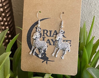 Zebra Earrings | African Earrings | Zebra Lover Gifts | Safari Earrings | Animal Earrings | Zebra Jewlery