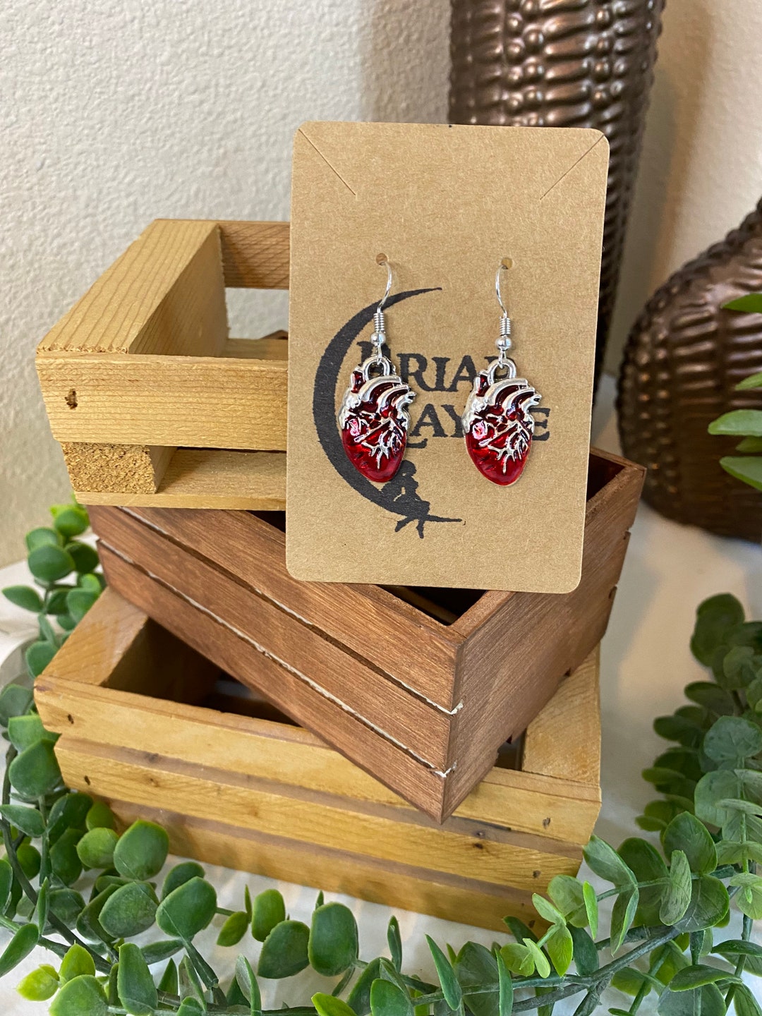 Heart Earrings Organ Earrings Anatomy Earrings Human Body Earrings
