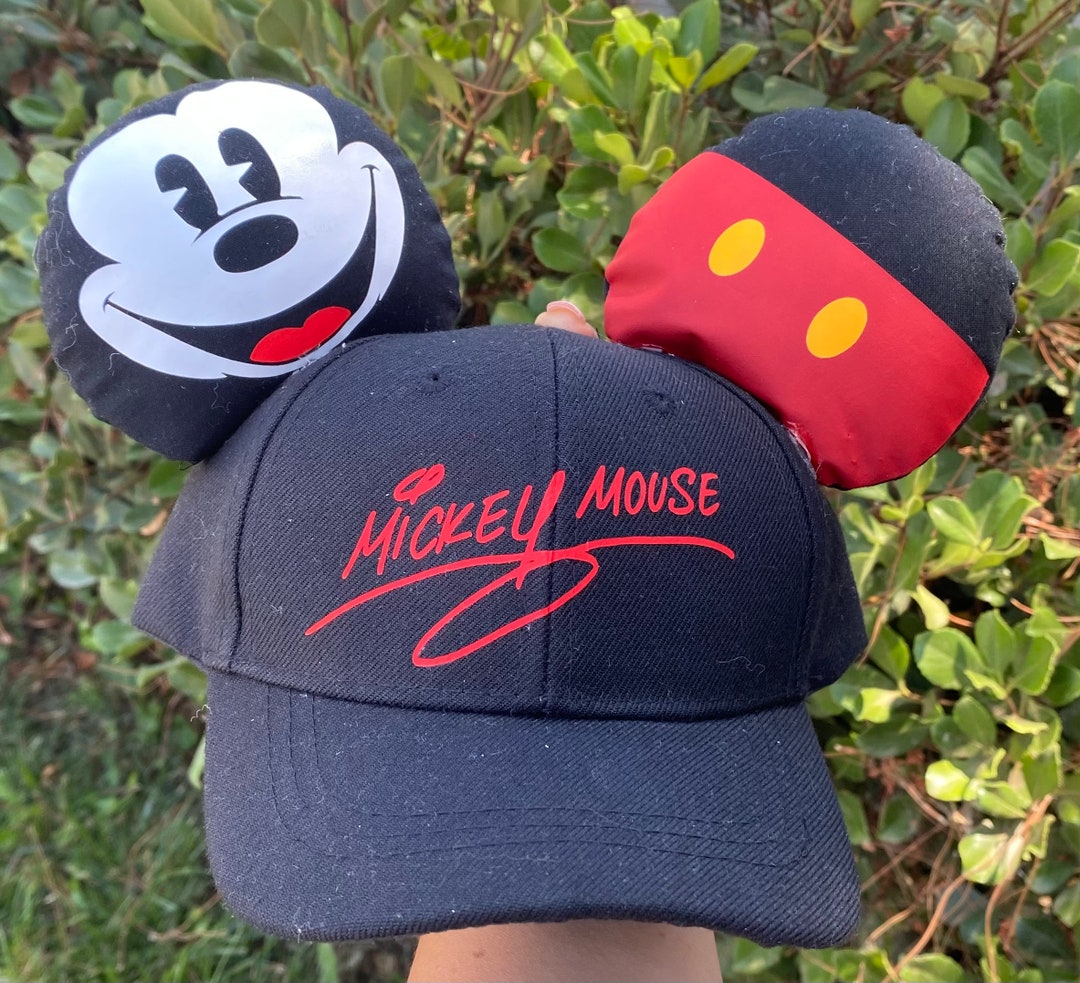 Mickey Mouse Inspired Baseball Cap Ears Etsy