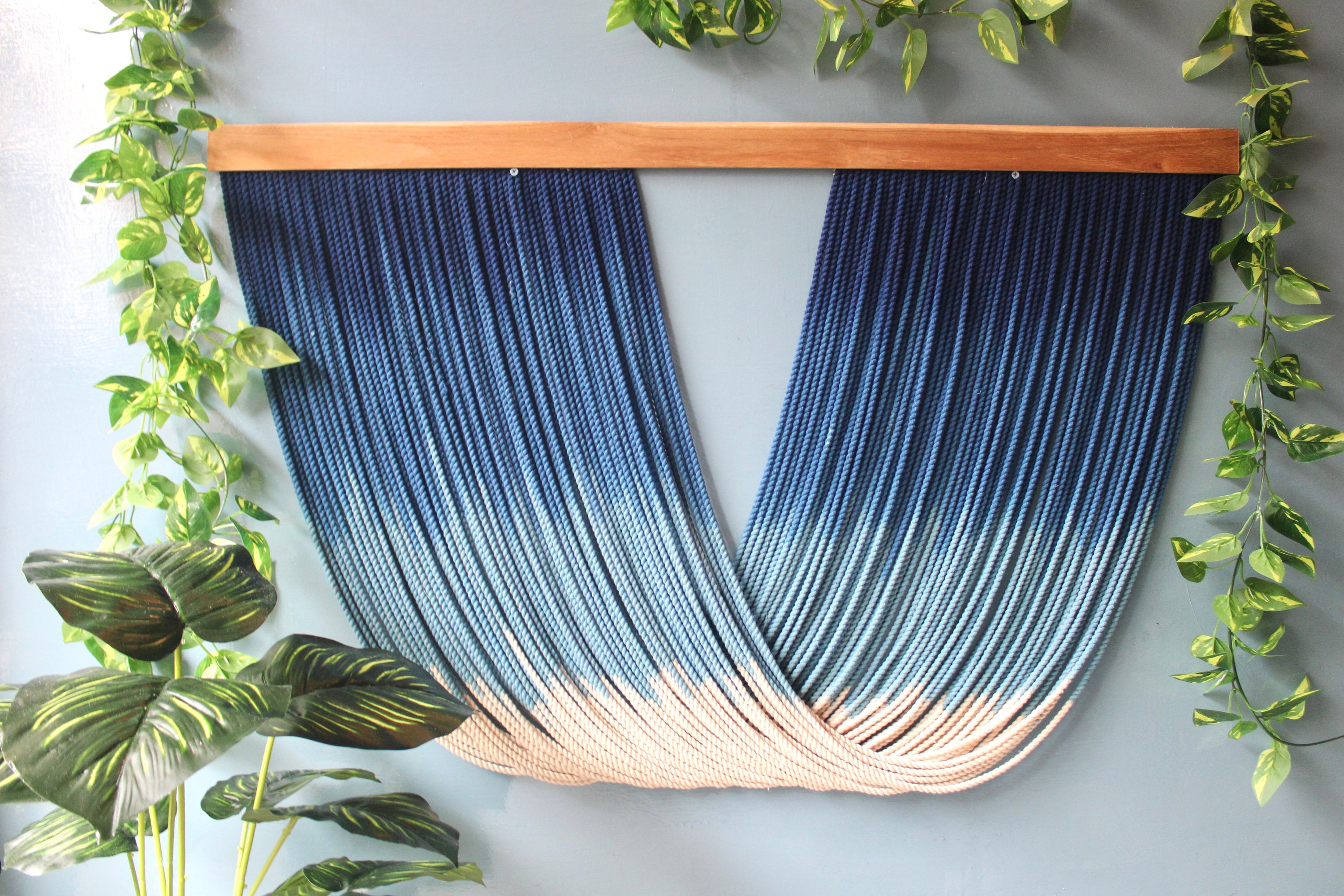 Tapisserie Dip Dye Macrame Wall Hanging| | de Décoration Noël Décoration Murale La Chambre