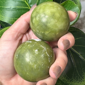 Green Jade Sphere | Genuine Stone Crystal Sphere | Jade Sphere | Crystals for luck