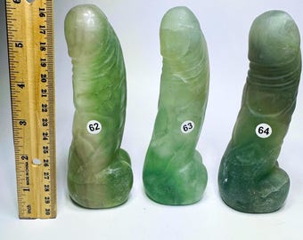Life Size Green Fluorite Peen Sculpture, Fertility Totem,  Fluorite Crystal Peen, Crystal Penis Sculpture, Penis Art