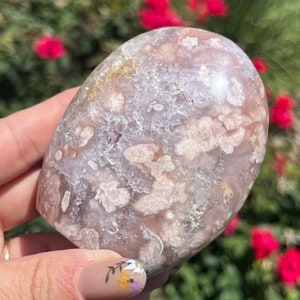Pink Amethyst Flower Agate Freeform | Pink Flower Agate Flame | Flower Agate Crystal Freeform | Pink Amethyst Freeform | Crystal Portal PA6