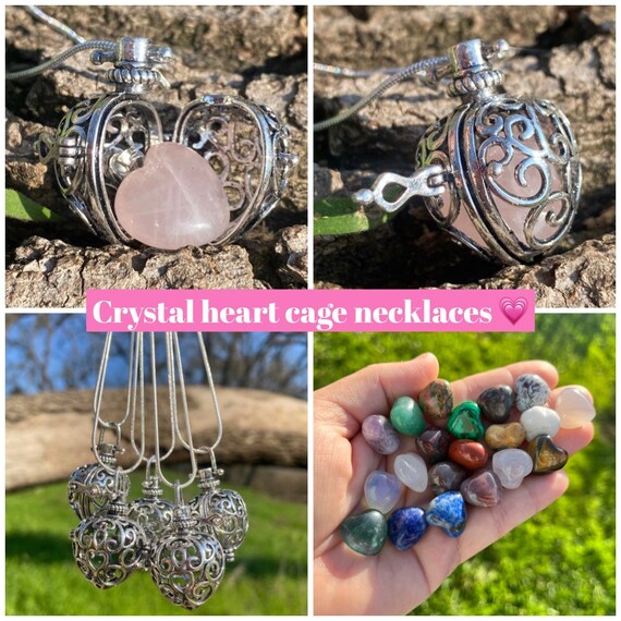 Caged heart necklace store
