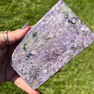 Rare A grade Charoite Slab | Pink Charoite Freeform | Charoite Crystal | Stone of the Dragon