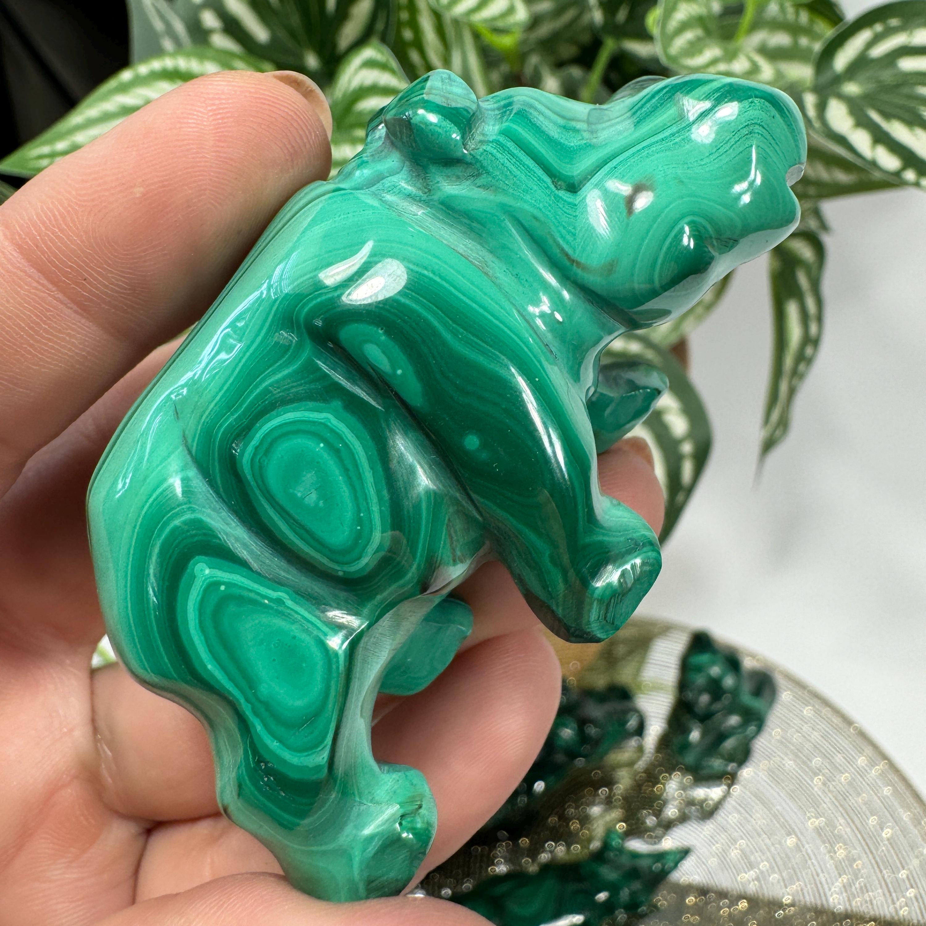 Figurine Hippopotame Cristal Coloré - Statue Animal Décoration Intérieur Cadeau Femme