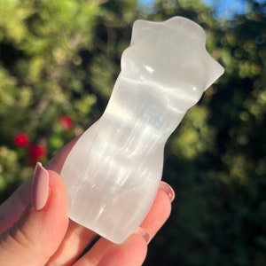Selenite Goddess Body | Crystal Lady Body | Lady Figurine | Pregnant Lady Body Crystal Goddess Carving