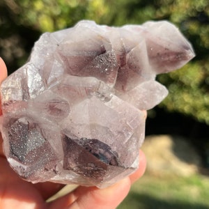 Phantoms Purple Garden Amethyst with Phantom Hematite Pyramids | Epidote | Lodolite | Raw Amethyst Cluster | Raw Quartz Cluster GA40