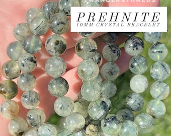Prehnite Crystal Bracelet | Prehnite Bracelet | Prehnite Bracelet | Green Crystal Bracelet