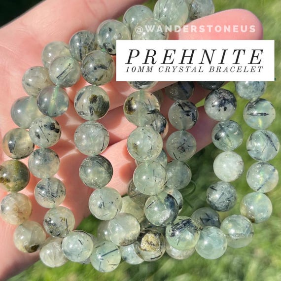 Prehnite Crystal Bracelet | Prehnite Bracelet | Prehnite Bracelet | Green Crystal Bracelet