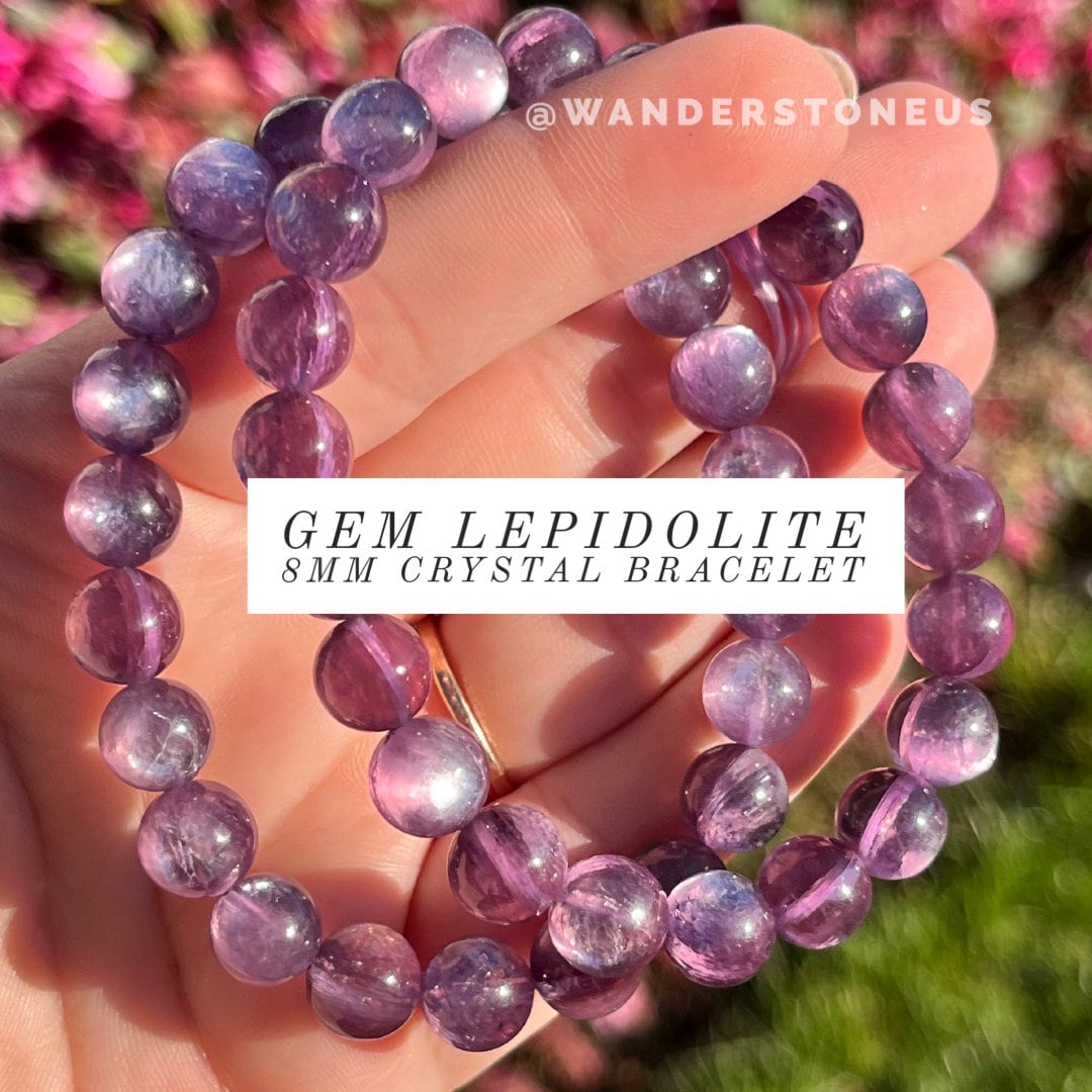 Lepidolite Stone Bracelet at Rs 170/piece | जेमस्टोन का ब्रेसलेट in  Khambhat | ID: 2852358445573