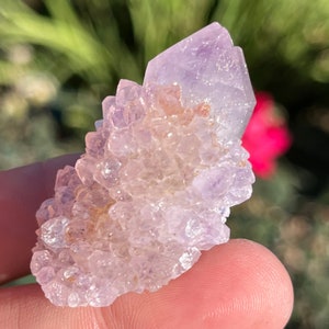 Sparkly Druzy Spirit Quartz | Cactus Quartz | Druzy Amethyst Raw Crystal | Thumbnail Minerals