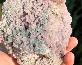BIG Juicy Sparkly Tricolor Grape Agate Botryoidal Chalcedony Cluster ~ Raw Mineral Natural Stone Crystal