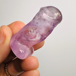 Pene de amatista / Pene de cristal pequeño / Pene de cristal de amatista / Arte del pene / Pene de cristal