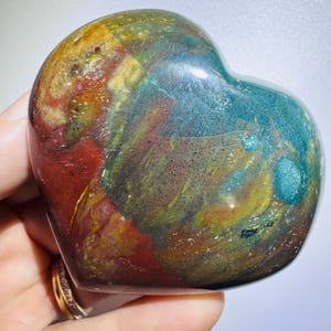 Ocean jasper heart - Etsy 日本