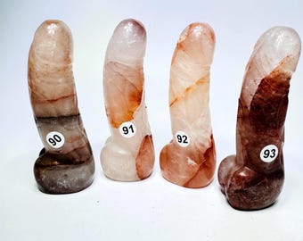 Large Fire Quartz Peen, Crystal Peen, Fire Quartz Penis, Penis Art Sculpture, Fertility Totem