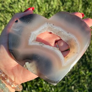 Large Druzy Agate Crystal Heart | Portal Crystal Heart | Large Agate Heart XL Crystal Heart