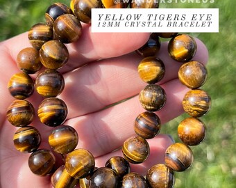 タイガーアイ ブルーイエロー 10mm 天然ラウンドビーズ クリスタル 