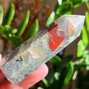 African Bloodstone Jasper Tower Point Obelisk