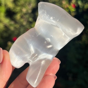 Selenite Man Goddess Body | Crystal Man Body | Naked Man Figurine | Crystal Man Goddess Carving