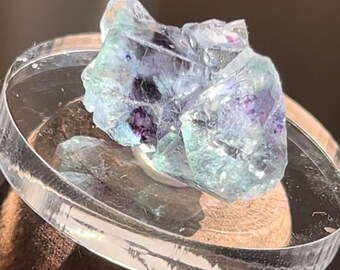 ブルー パープル グリーン ファントム キュービック フローライト