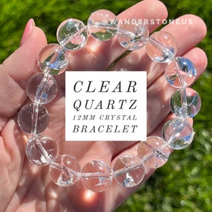 Clear Quartz Bracelet | Luxury Crystal Bracelet | Crystal Beaded Bracelet | Genuine Crystal Bracelet 10mm