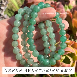 Groene kristallen armband | Groene aventurijn kralenarmband | Aventurijnarmband | Kristallen voor empowerment en succes