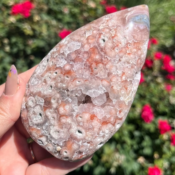 ピンク アメジスト フラワー アゲート フリーフォーム | ピンク