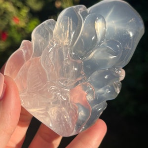 Mozambique Rose Quartz 9 Tail Fox |  Star Rose Quartz Nine Tail Fox |  9 Tail Fox crystal |  Crystals | Crystal Kitsune