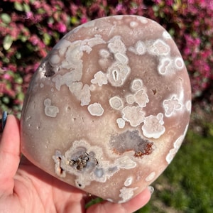 Pink Amethyst Flower Agate Freeform | Pink Flower Agate Flame | Flower Agate Crystal Freeform PA1